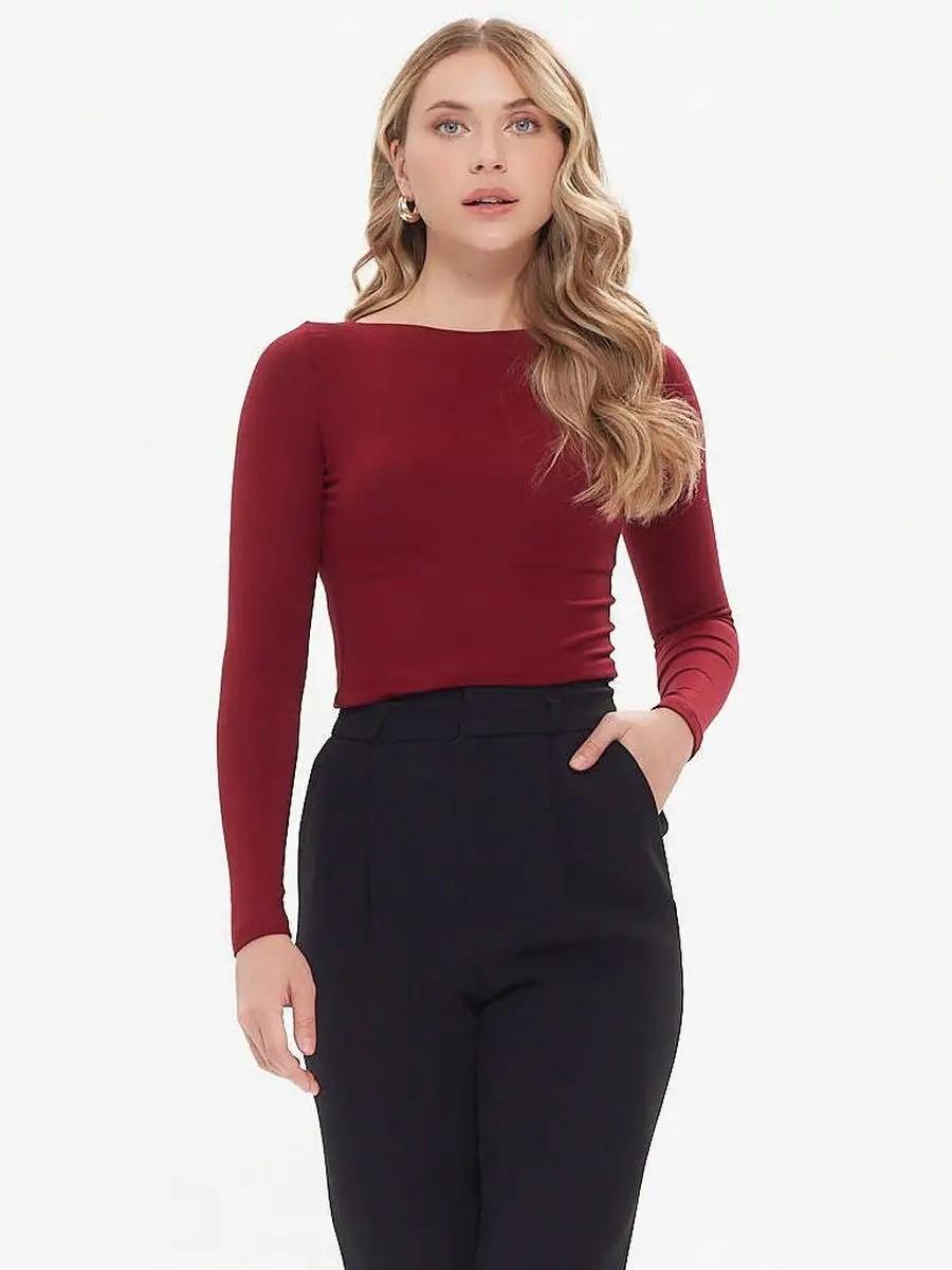 სვიტრი, სვიტშოტი Women's Longsleeve RED TULIP 12094-bordo.jpg
