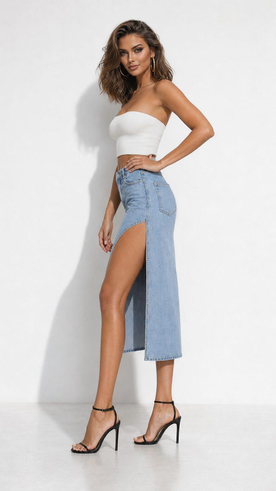 დენიმი, ჯინსი Women's Denim Skirt TOP SECRET 3image026.jpg