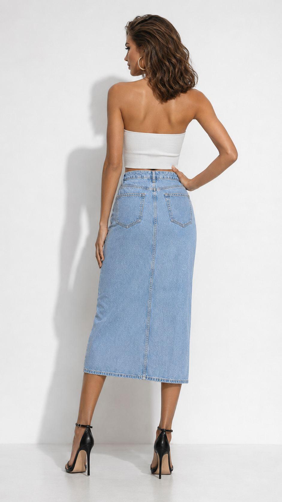 დენიმი, ჯინსი Women's Denim Skirt TOP SECRET 4image028.jpg