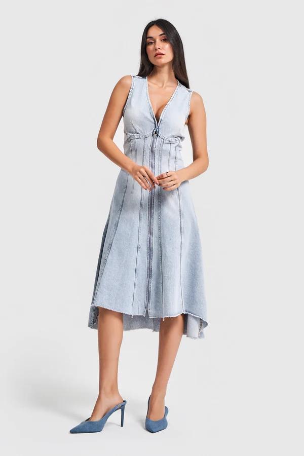 დენიმი, ჯინსი Women's Denim Dress IT'S BASIC 1kadin-snow-kot-rengi-fermuarli-can-form-denim-elbise-15169.jpg