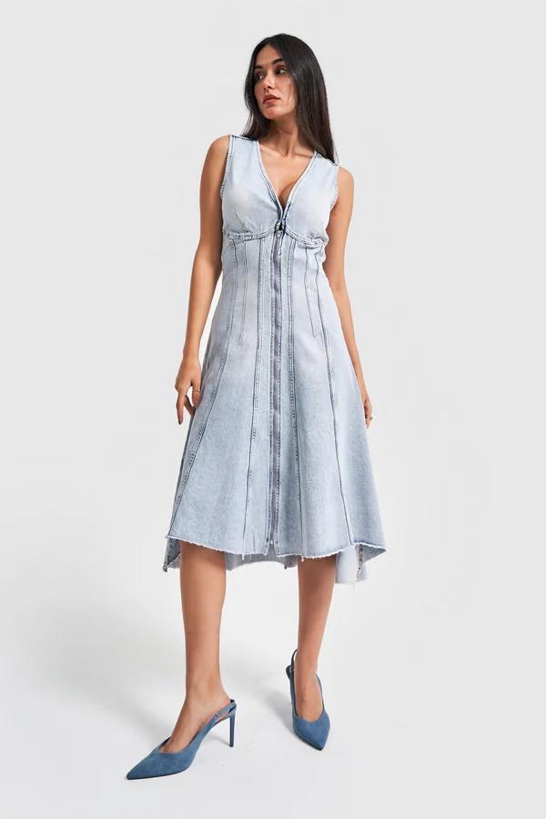 დენიმი, ჯინსი Women's Denim Dress IT'S BASIC 5kadin-snow-kot-rengi-fermuarli-can-form-denim-elbise-15172.jpg