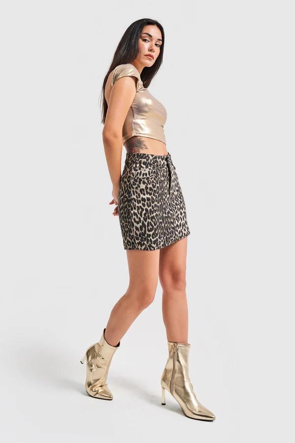 დენიმი, ჯინსი Women's Denim Skirt IT'S BASIC 5kadin-orginal-leopar-renk-mini-denim-etek-15280_e1c6041f-a4c2-47b2-a6a7-4c8887605210.jpg