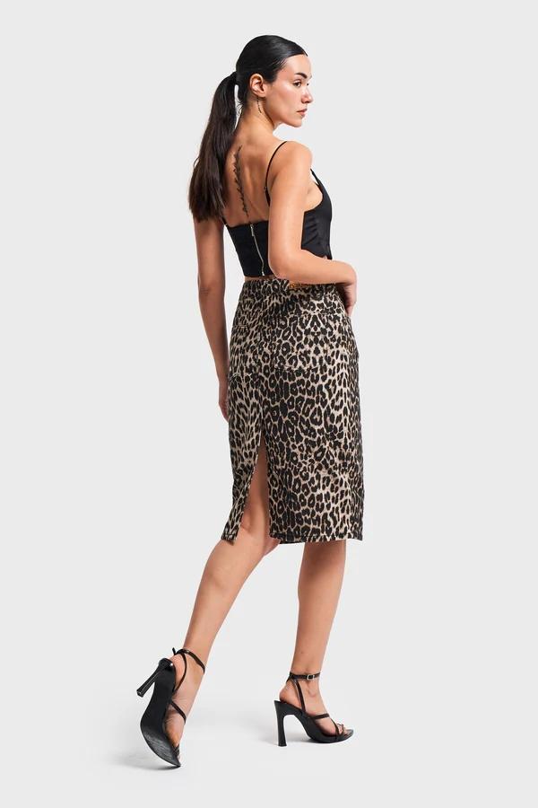 დენიმი, ჯინსი Women's Denim Skirt IT'S BASIC kadin-orginal-leopar-renk-midi-boy-arkadan-yirtmacli-etek-15976.jpg