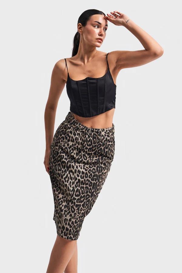 დენიმი, ჯინსი Women's Denim Skirt IT'S BASIC kadin-orginal-leopar-renk-midi-boy-arkadan-yirtmacli-etek-15979.jpg