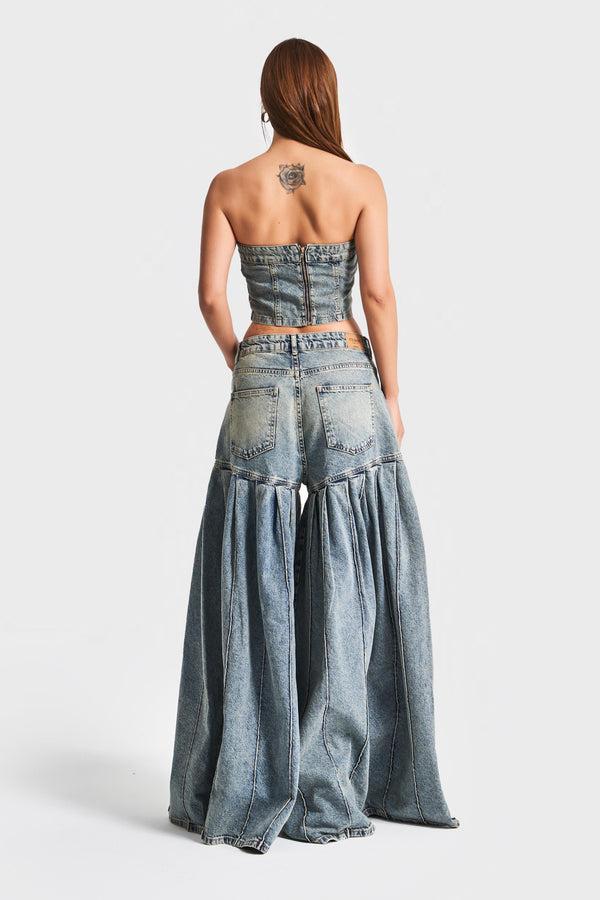 დენიმი, ჯინსი Women's Denim Top IT'S BASIC 2kadin-t-kot-rengi-4s5-75-super-bol-kesim-elaphant-leg-100-koton-tasarim-denim-jean-20061(2).jpg