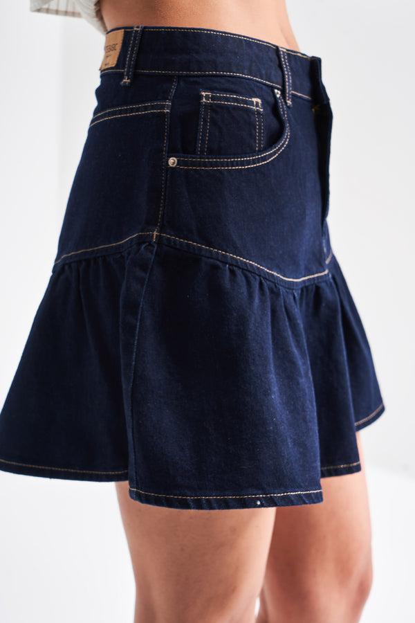 დენიმი, ჯინსი Women's Denim Skirt IT'S BASIC 3kadin-koyu-mavi-renk-1s5-50-volanli-super-mini-100-koton-denim-etek-19610.jpg