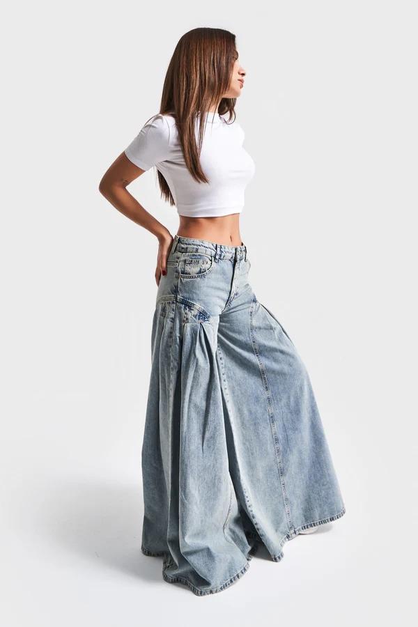 დენიმი, ჯინსი Women's Denim Jeans IT'S BASIC 1kadin-t-kot-rengi-3s5-65-elephant-leg-super-bol-kesim-100-koton-denim-jean-20070.jpg