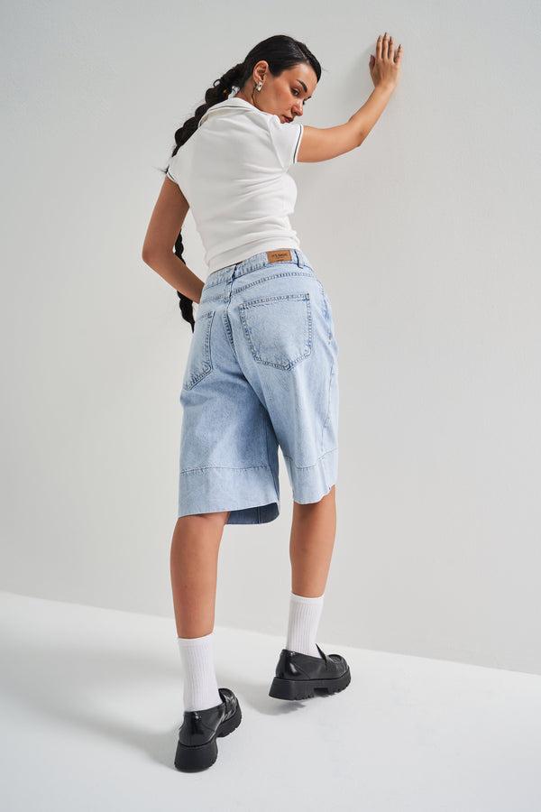 დენიმი, ჯინსი Women's Denim Bermuda IT'S BASIC 55kadin-snow-kot-rengi-3s5-3-maxi-boy-baggy-100-koton-denim-sort-20563.jpg