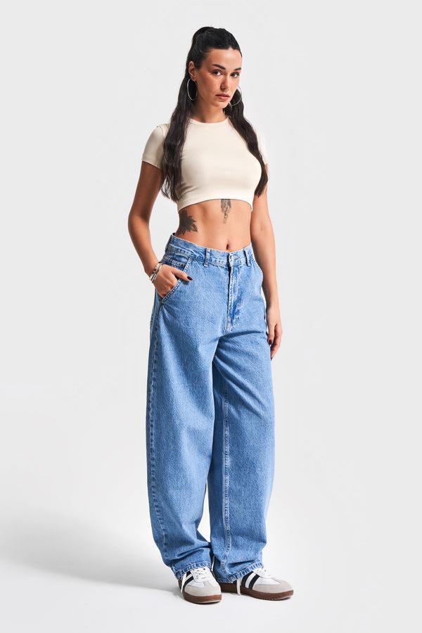 მაისური, ტოპი Women's T-Shirt IT'S BASIC 32kadin-bej-renk-s5-super-esnek-kumas-crop-fit-top-20408.jpg