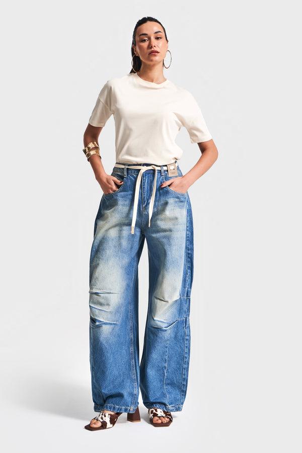 მაისური, ტოპი Women's T-Shirt IT'S BASIC kadin-bej-renk-s5-bisiklet-yaka-basic-t-shirt-20270.jpg