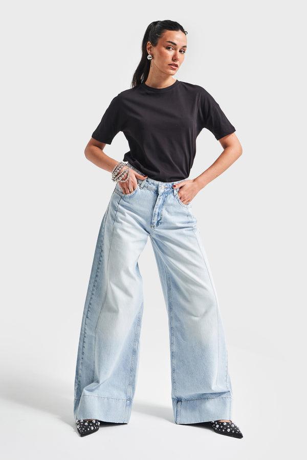 მაისური, ტოპი Women's T-Shirt IT'S BASIC 3kadin-siyah-renk-s5-bisiklet-yaka-basic-t-shirt-20274.jpg