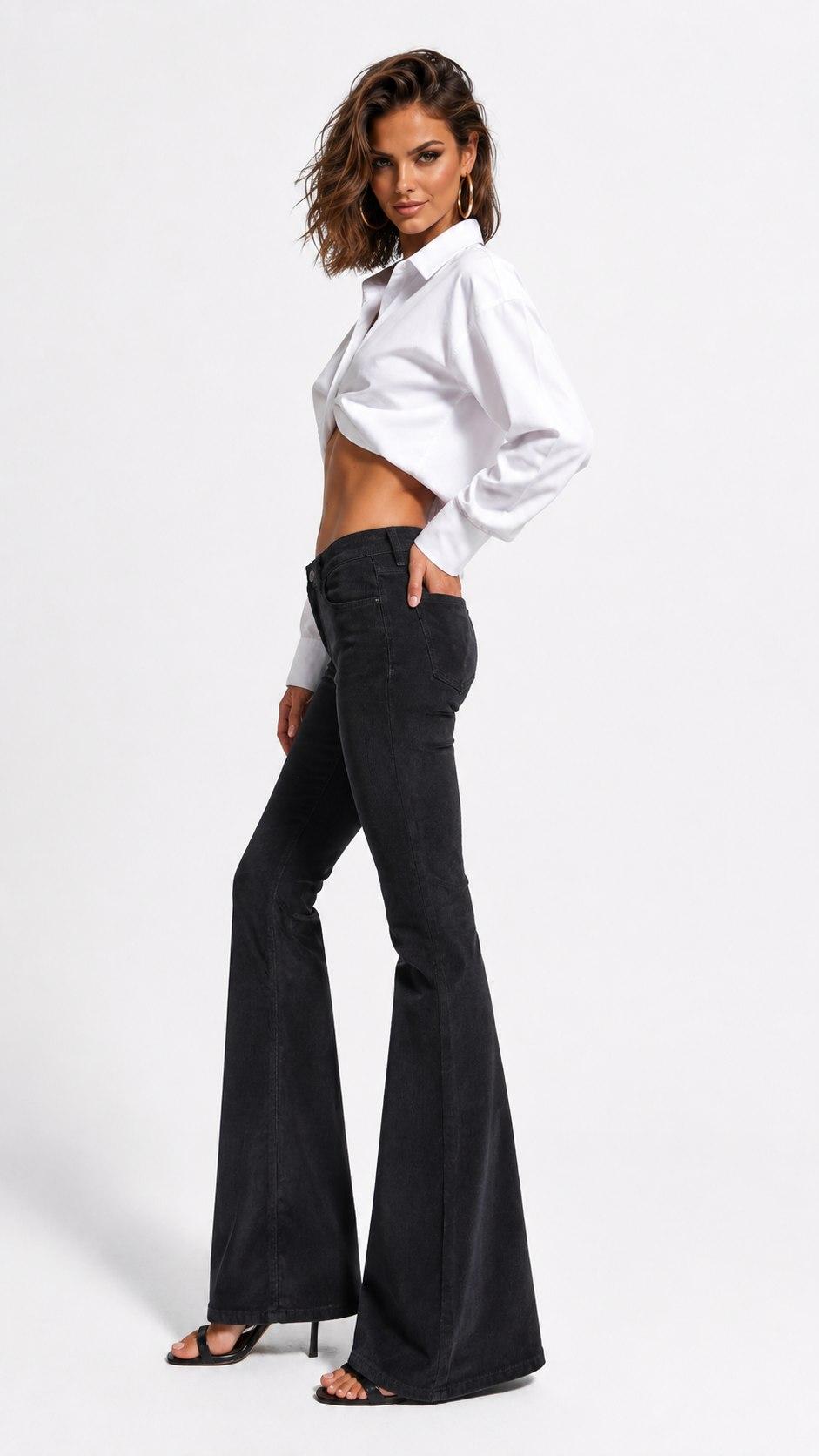 დენიმი, ჯინსი Women's Denim Jeans Flare Fit IT'S BASIC 2image344.jpg