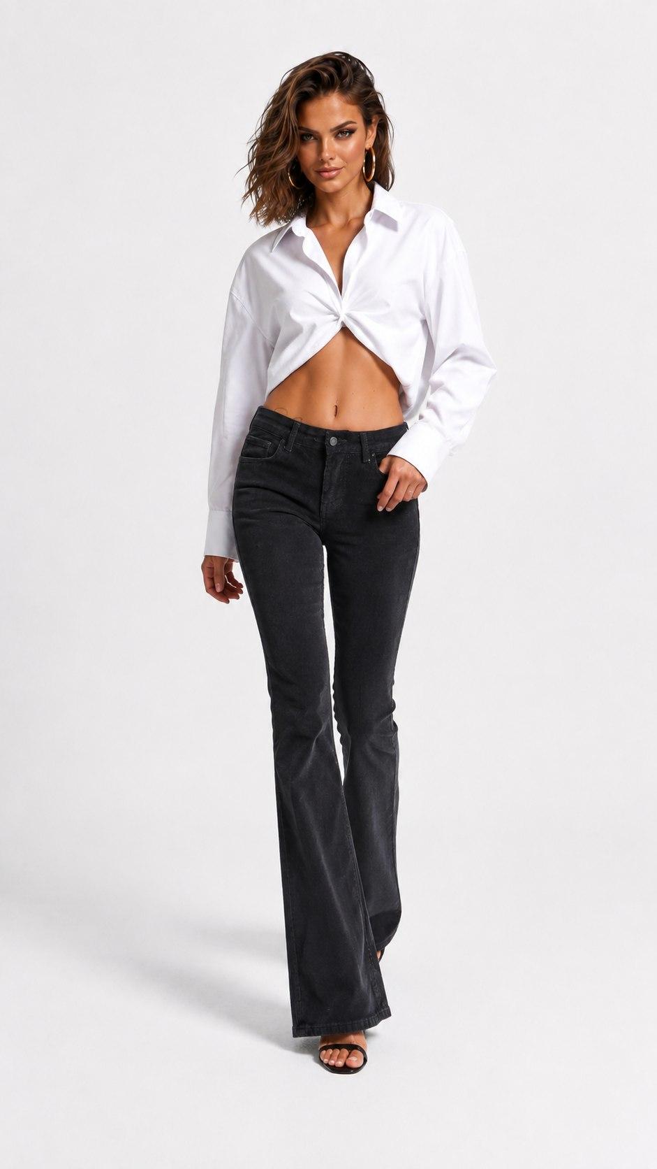დენიმი, ჯინსი Women's Denim Jeans Flare Fit IT'S BASIC 3image346.jpg