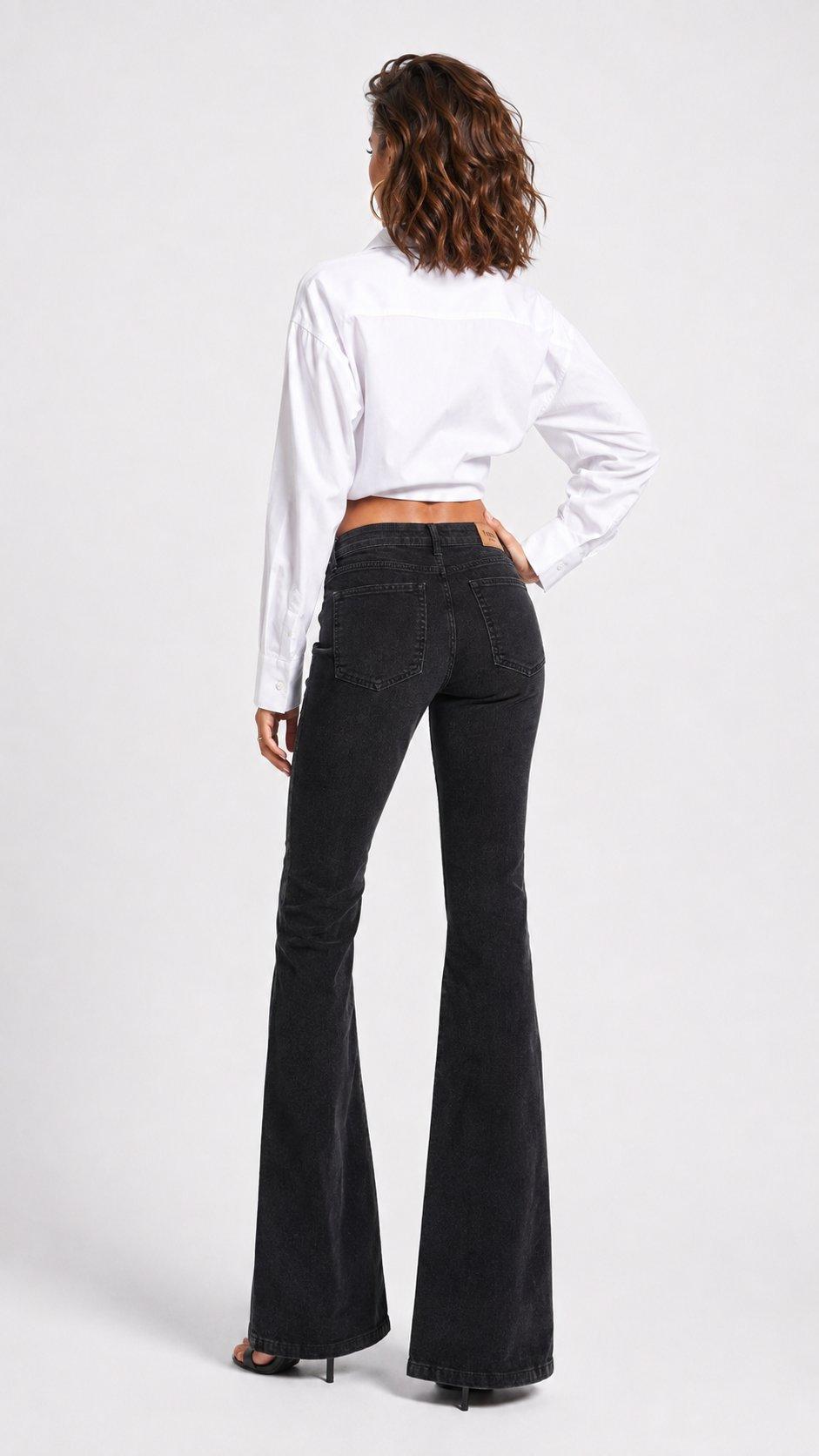 დენიმი, ჯინსი Women's Denim Jeans Flare Fit IT'S BASIC 4image348.jpg
