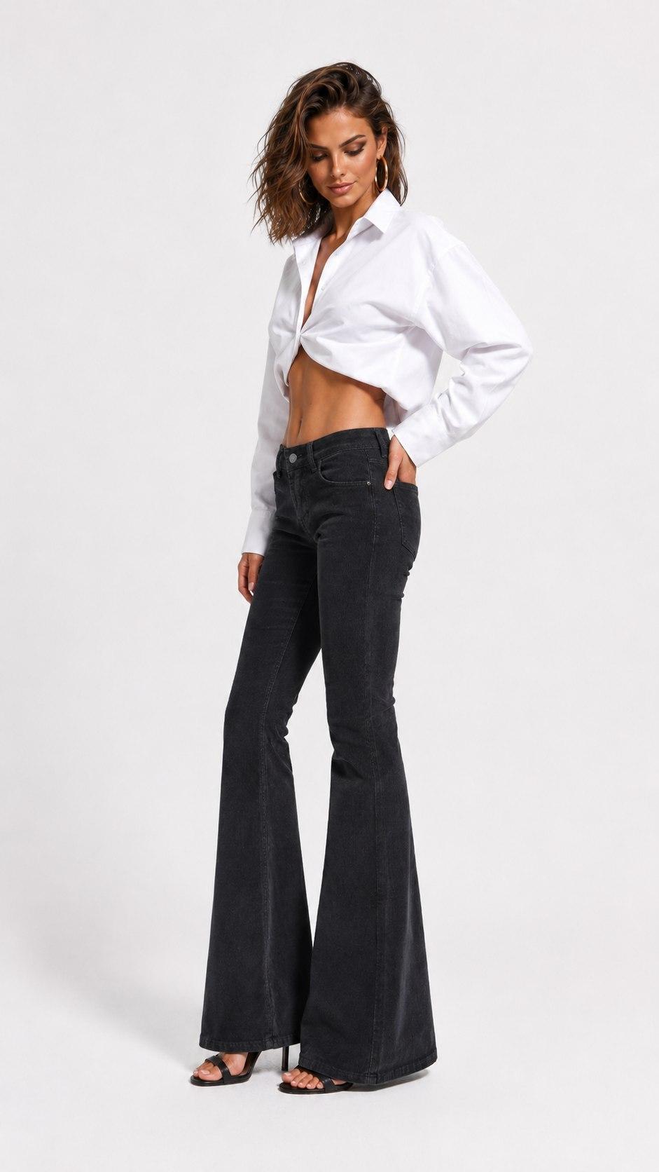დენიმი, ჯინსი Women's Denim Jeans Flare Fit IT'S BASIC 6image347.jpg