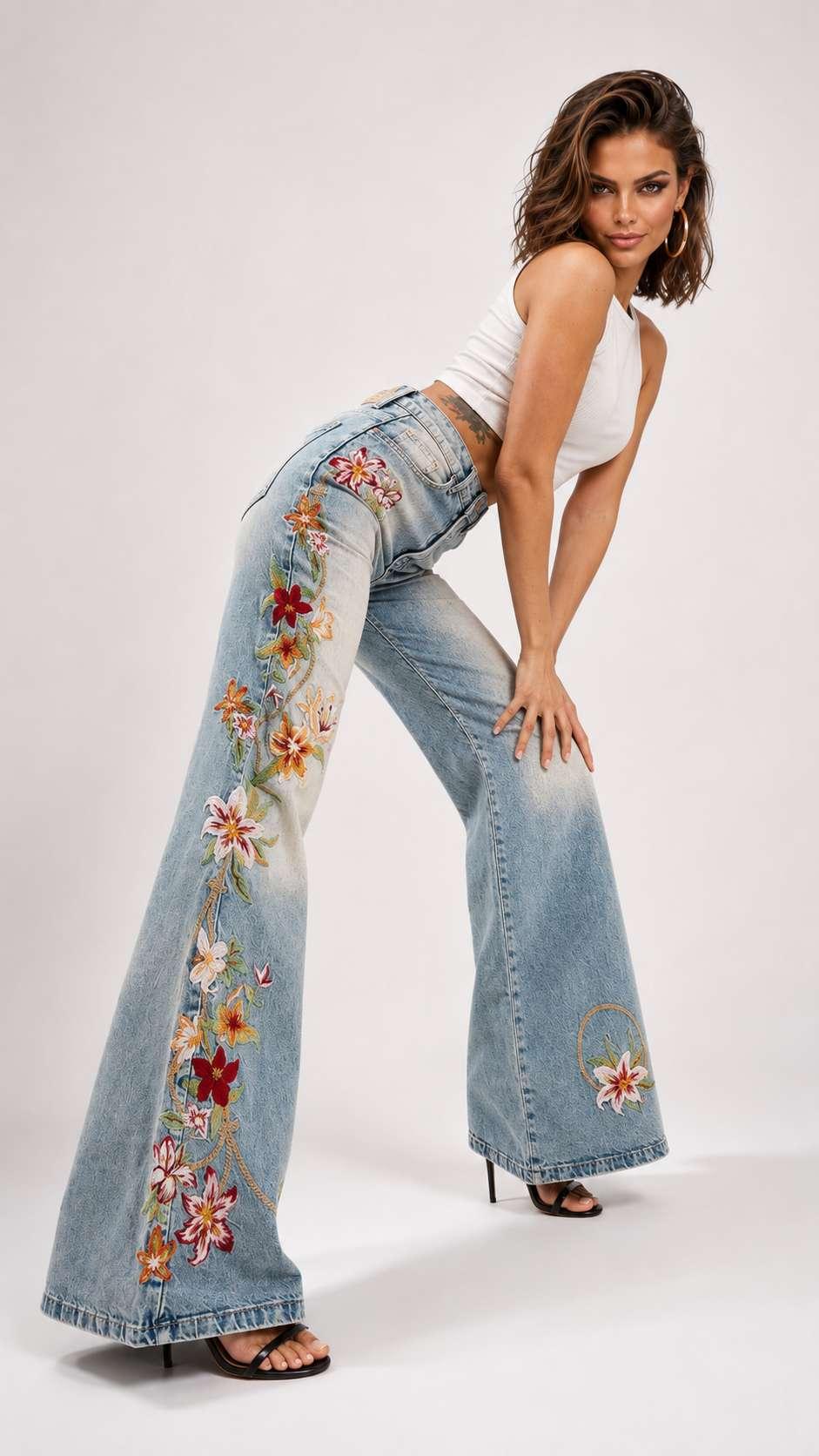 დენიმი, ჯინსი Women's Denim Jeans Flare Fit IT'S BASIC 33image336.jpg
