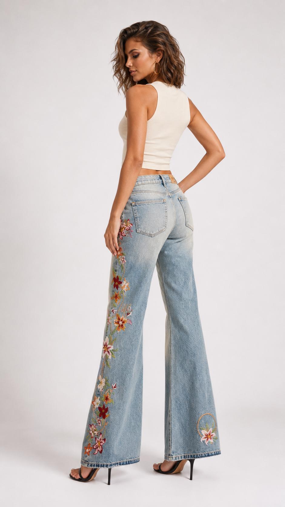 დენიმი, ჯინსი Women's Denim Jeans Flare Fit IT'S BASIC 58image342.jpg