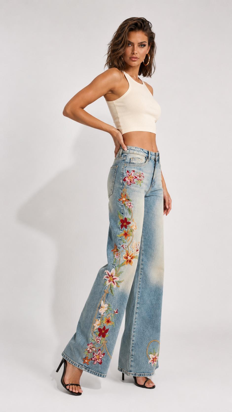 დენიმი, ჯინსი Women's Denim Jeans Flare Fit IT'S BASIC 67image341.jpg
