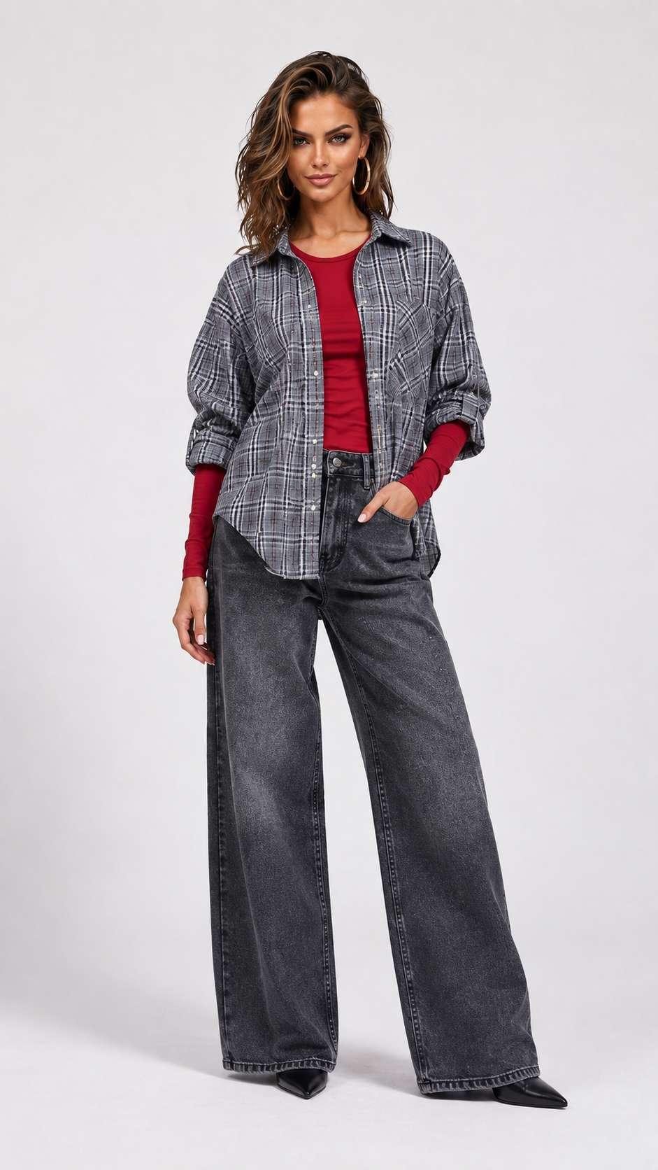 ბლუზი, პერანგი, პოლო Women's Shirt IT'S BASIC 99665.jpg