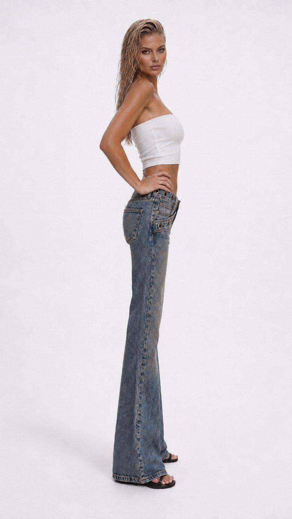 დენიმი, ჯინსი Women's Denim Jeans Flare Fit IT'S BASIC 3image358.jpg