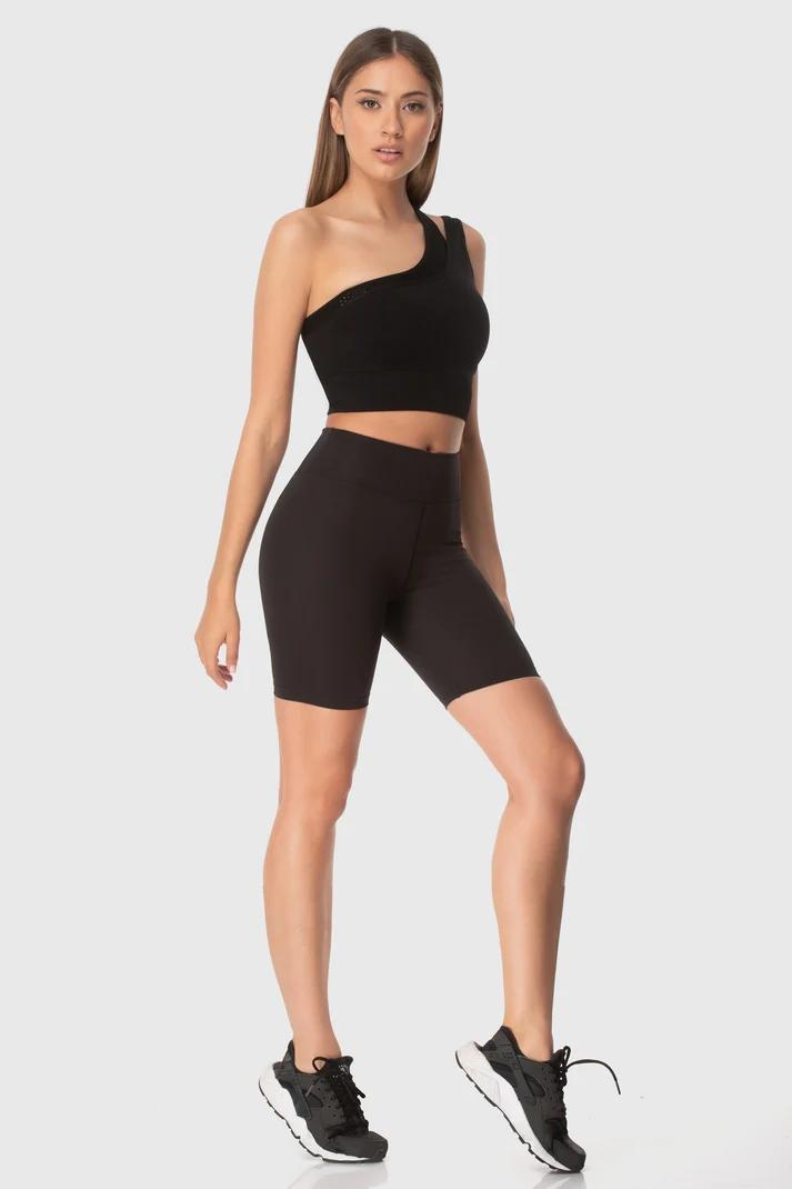 ფიტნეს ტანსაცმელი Women's Shorts  Biker Tights SUPERSTACY 1superstacy-violet-biker-siyah-spor-tayt-6146.jpg