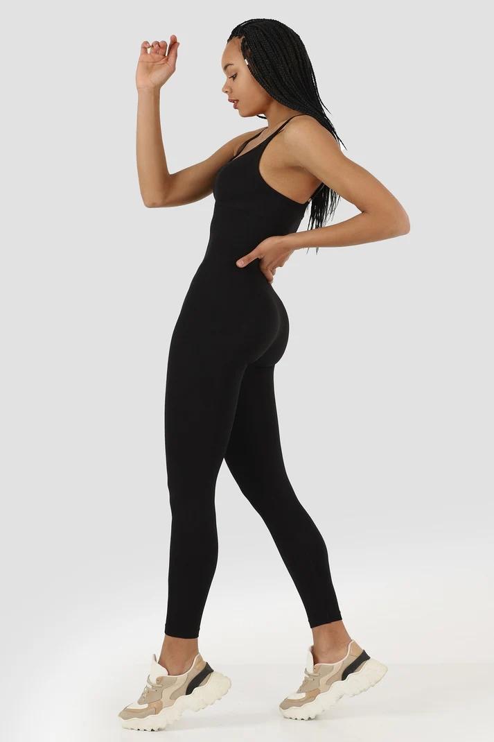 Casual, კომპლეკტი Women's Jumpsuit SUPERSTACY superstacy-rachel-dikissiz-siyah-yoga-tulum-4289.jpg