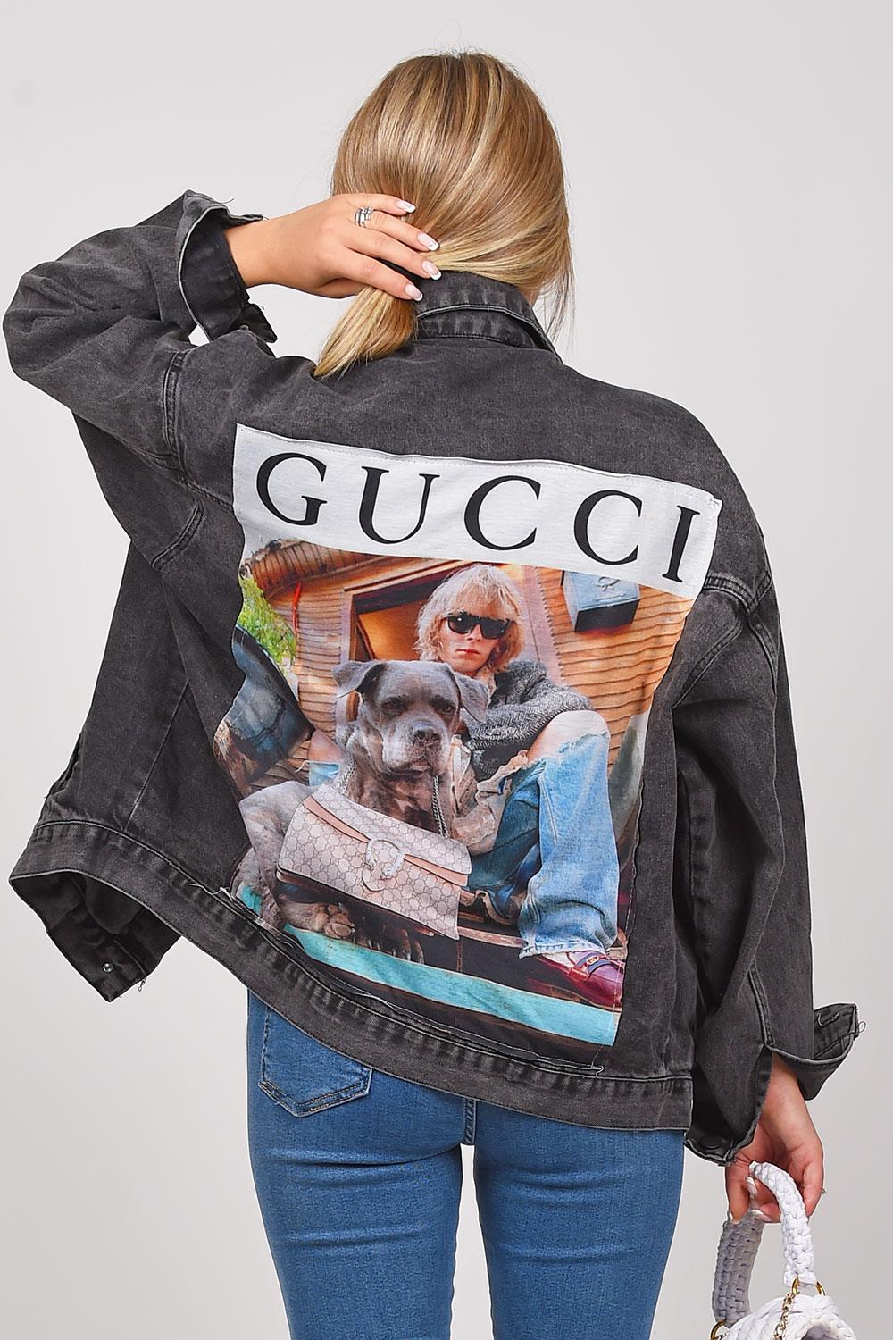 Arriba 66+ imagen gucci denim jacket womens