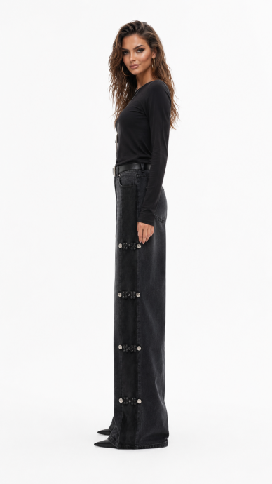 Women's Denim Jeans Wide Leg TW3 Photo 2