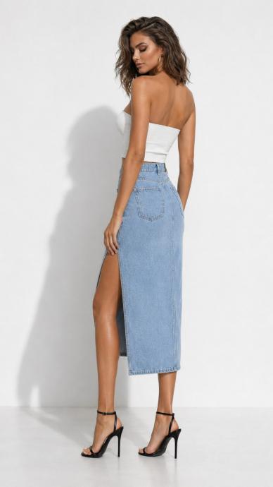 Women's Denim Skirt TOP SECRET  Photo 2