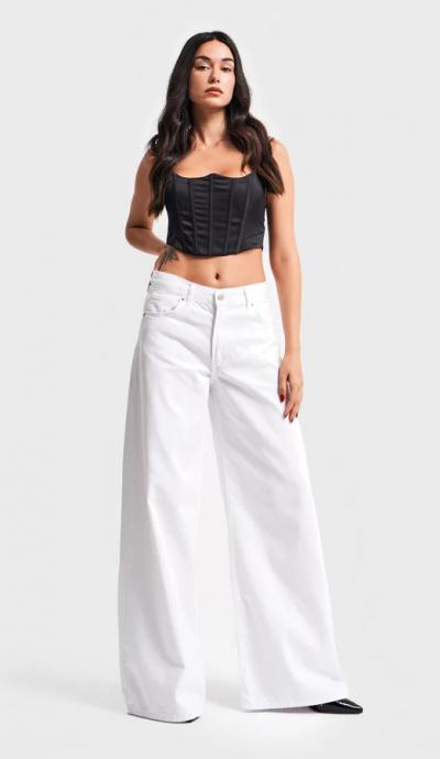 Women's Denim Jeans IT'S BASIC  1kadin-beyaz-renk-palazzo-fit-bol-kesim-denim-pantolon-15945.jpg