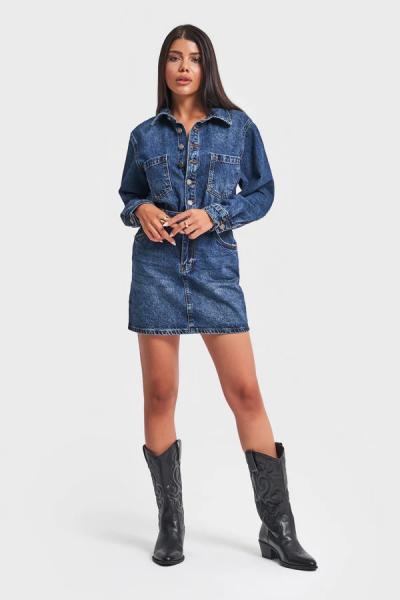 Women's Denim Dress IT'S BASIC  Photo 2