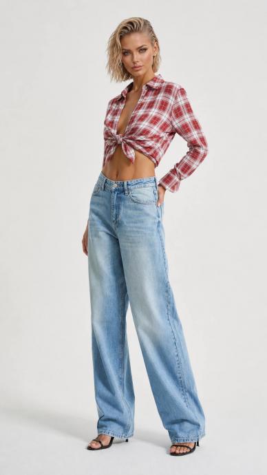 Women's Denim Jeans Skater Fit IT'S BASIC  Photo 2