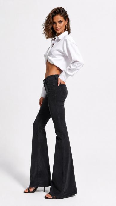 Women's Denim Jeans Flare Fit IT'S BASIC  Photo 2