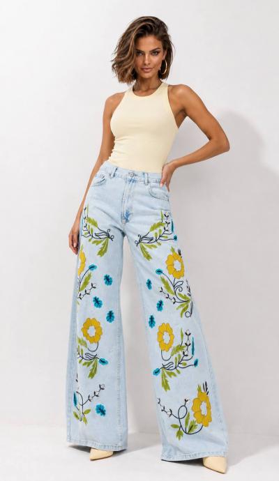 Women's Denim Jeans Palazzo Fit IT'S BASIC  1image327.jpg