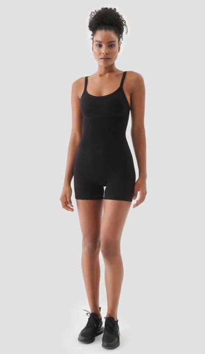 Women's Jumpsuit  Sports SUPERSTACY  superstacy-rachel-dikissiz-siyah-kisa-tulum-4942.jpg
