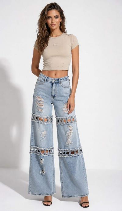 Women's Denim Jeans Wide Leg TW3  1image047.jpg