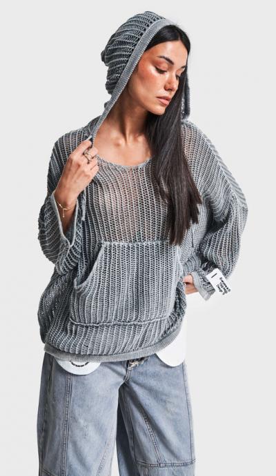 Women's Longsleeve TW3  1kadin-antrasit-renk-bol-kesim-ince-delikli-ajurlu-kapusonlu-tasarim-triko-20018.jpg